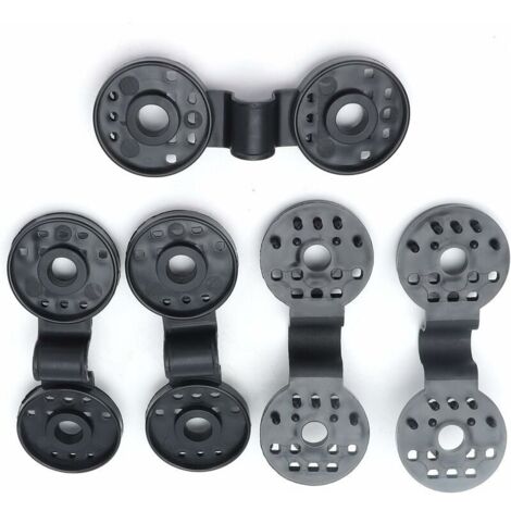 Ahlsen 100 Stück runde Kunststoff-Clips für Schattentücher, Befestigungsclips für Schattennetze, schwarz, 102 x 38 mm (1/5)