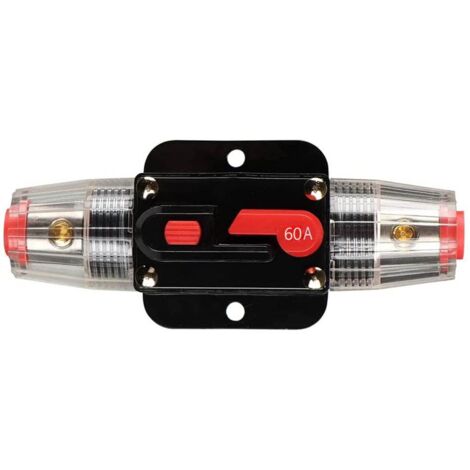 Ahlsen Wasserdichter automatischer Leistungsschalter, DC-Leistungsschalter-Sicherungshalter mit manuellem Sicherungs-Reset-Schalter für Motor, Auto, Marine, Boot, Fahrrad, Stereo-Audio (1/5)