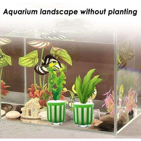 Ahlsen Aquarium-Pflanzenhalter, Pflanztopf, 10 Stck, Aquarium-Pflanzengewichtstopf,  Pflanzenbefestigungsring, Aquarium-Zubehr, Aquarium-Landschaftsdekoration