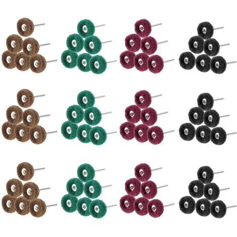 Ahlsen Set mit 80 Schleifpolierscheiben 25 mm – Zubehör für Dremel-Rotationswerkzeuge, verschiedene Körnungen (1/5)