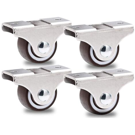 Ahlsen Set mit 25-mm-Mini-Gummirollen in einem drehbaren Metallgehäuse – für Möbel, Geräte und Ausrüstung – 8er-Pack (1/4)