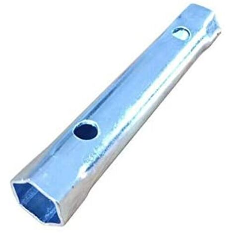 Ahlsen Metrischer Metall-Wasserhahn-Rohrschlüssel – einteilige Gegenmutter – 34–40 mm – extra lang – für Rohrventile (1 Stück) Silber, (1/5)