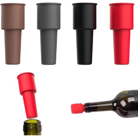 Ahlsen 12er-Pack mehrfarbige Weinflaschenverschlüsse, Champagnerflaschenverschlüsse, Silikonflaschenverschlüsse, Champagnerverschlüsse, Weinverschlüsse, Weinverschlüsse, Geschenke für (1/5)