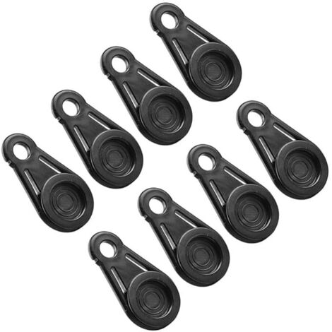 Set da 20 Pezzi di Clip per tendone Neri, Campeggio, Tenda Parasole, Morsetto, Clip, Tenda, da stringere per attività all'aperto