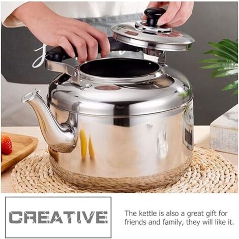 SANQIAHOE Teiera In Acciaio Inox Oliera Bottiglia Da 360l (argento, 360 L - Foto 2