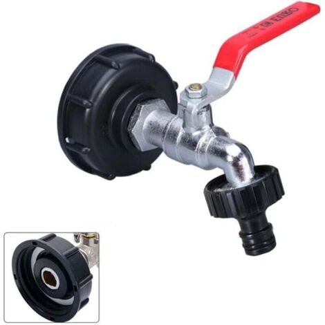 Adattatore Per Serbatoio IBC 1000 Litri: Filetto S60x6 A Rubinetto Giardino 25mm (Geka), In Ottone