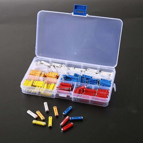 ALLECIN 6 Valori Fusibili Siluro Assortiti 5A 8A 10A 16A 25A 40A Fusibile Siluri Ceramica Kit Torpedo Fuse per Auto (Confezione da 90 Pezzi