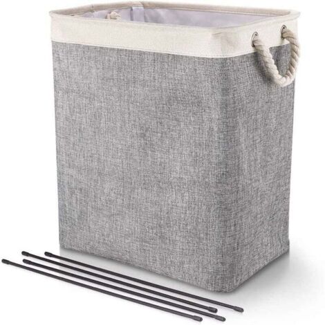 Lonbet - Cesto Portabiancheria Grande Blu - XL 100 Litri - Porta Biancheria Sporca con Coperchio