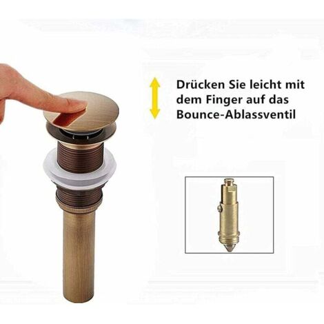 Rubinetto Da Bagno A 3 Fori Hurran 10,2 Cm | Bronzo Lucidato A Olio | Con Scarico Pop-up E Tubi Flessibili | Lavello In Acciaio Inox Senza Piombo