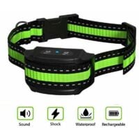 Collare con vibrazione, suono e scossa elettrica, collare con modulo di rilevamento intelligente per cani di taglia grande, media e piccola