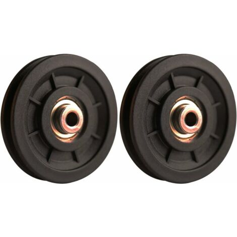 Ahlsen Polea de nailon con rodamiento de 90 mm, polea de entrenamiento de fuerza, rueda universal para máquina de cables, equipo de fitness, polea de puerta corredera para puerta de garaje (1/5)