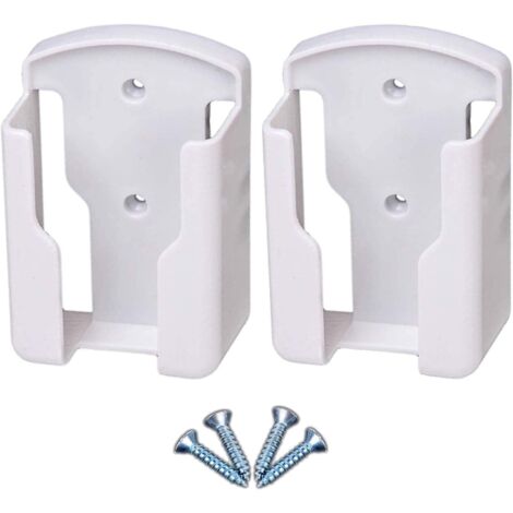 Ahlsen Soporte de pared para mando a distancia para TV, aire acondicionado, mando a distancia universal, caja de almacenamiento para mando a distancia de pared, color blanco, paquete de 2