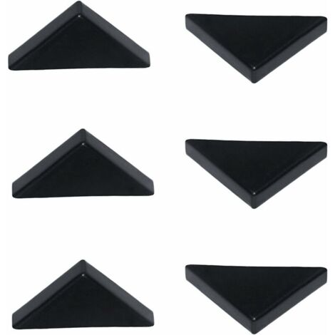 Ahlsen Protectores de esquinas negros de mm para vidrio afilado, espejos, azulejos de cerámica, cubiertas de esquina de triple forma, paquete de 20 (1/5)