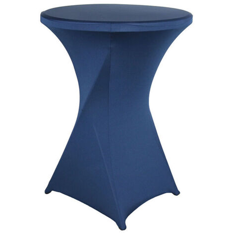 Ahlsen Mantel para mesa de bistró - Mange Debout - Cóctel Deco - Spandex elástico (azul marino), 60 cm × 110 cm (1/5)