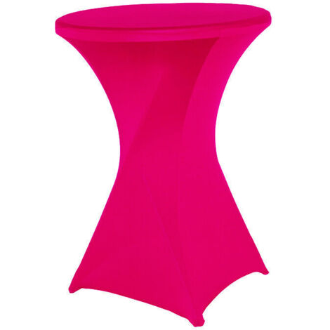 Ahlsen Mantel para mesa de bistró - Mange Debout - Decoración de cóctel - Spandex elástico (rojo rosa) 60 cm x 110 cm (1/5)