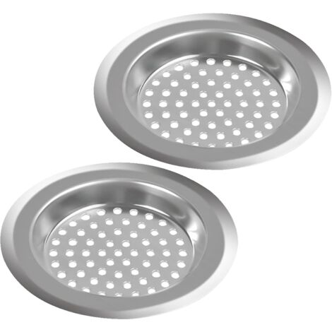 Ahlsen Filtro de fregadero de cocina de 2 piezas, filtro de fregadero de acero inoxidable, filtro de fregadero de baño, rejilla de fregadero de cocina para aislar la escoria y evitar obstrucciones - 7 (1/5)