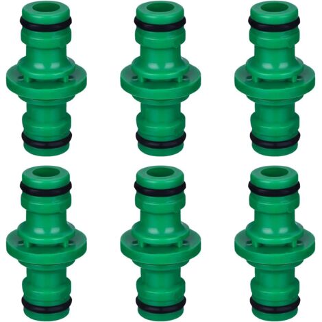 Ahlsen Pieza de conector de tubo con doble rosca exterior para conectar mangueras de jardín (verde) (1/5)