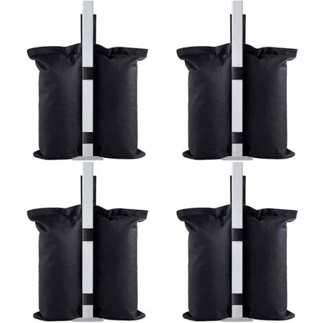 Ahlsen Juego de 4 Pesas para Cenador, Pesas para Cenador Industrial 600D, Revestimiento Interior de PVC, Bolsa de Arena para Cenador para Tienda Emergente, Toldo o Sombrilla (Doble Tubo) (1/5)