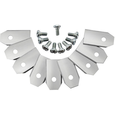 Ahlsen Pieza de cuchilla para robot cortacésped, cuchilla de repuesto de acero inoxidable, plateada, 35180,75mm (1/4)