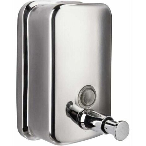 Ahlsen Dispensador de jabón de acero inoxidable, caja de jabón de cocina para baño montada en la pared, botella desinfectante de manos para restaurante, 500ml (1/5)