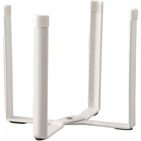 Ahlsen Soporte para bolsa de basura de cocina, soporte para almacenamiento de basura, arte del hierro, bolsa de basura plegable para gabinetes de cocina (blanco) (1/5)