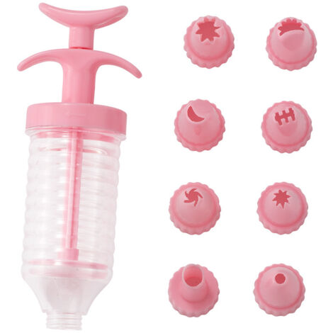 Ahlsen Jeringas de repostería para pasteles con 8 boquillas Jeringa decorativa Jeringa para glaseado Accesorios de repostería para bricolaje Kit de decoración profesional para magdalenas y muffins Pas (1/5)