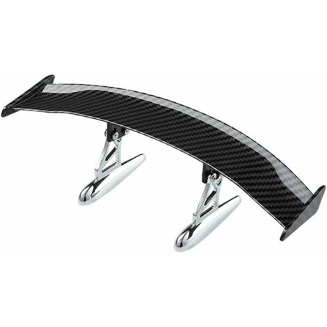 Ahlsen Mini alerón trasero de coche, decoración de alerón trasero de coche de fibra de carbono, mini alerón universal de fibra de carbono