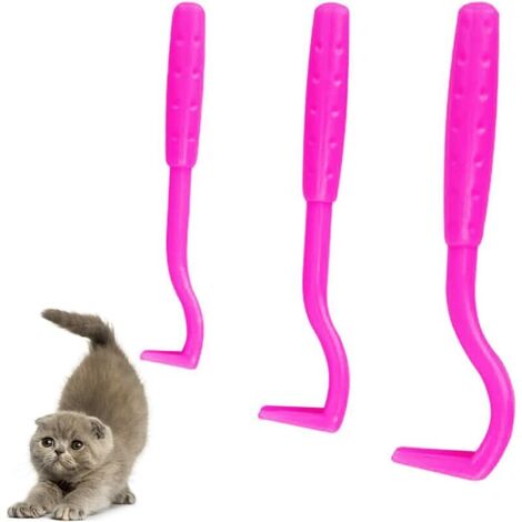 Ahlsen Pedazo de removedor de garrapatas, pinzas para eliminar garrapatas y pulgas en mascotas - rosa