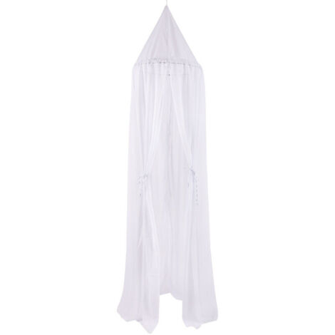 Ahlsen Dosel de algodón para cama de niño/bebé, mosquitera para habitación infantil, para jugar/leer, mosquitera para bebé para niñas en color blanco, altura 240 cm, (1/5)