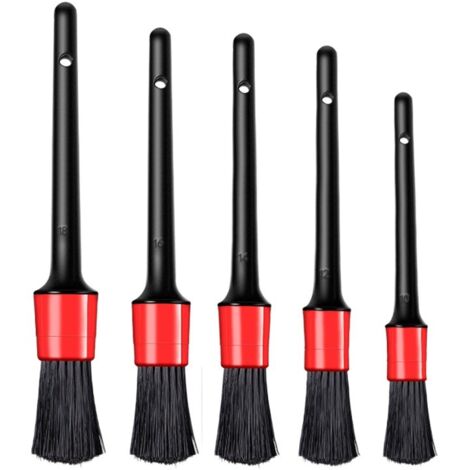 Ahlsen Cepillo para llantas de automóvil, cepillo de limpieza de microfibra con cepillo para detalles, cepillo para llantas, sin rayones, cepillo para llantas, limpieza suave para limpiar ruedas (1/3)