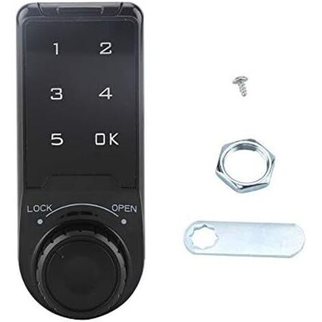 Cerradura electrónica para gabinete con código de seguridad (tamaño 30 mm) (1/5)