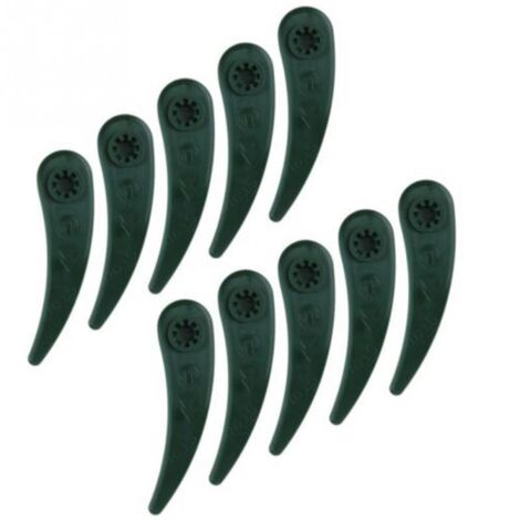 Ahlsen 10 Uds cuchillas de cortacésped ABS cuchillas de cortacésped para corte rápido verde (1/3)