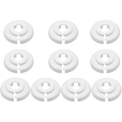 Ahlsen 10 Piezas Rosetas de Radiador Individuales Abrazaderas de Tubo de Plástico Rosetón de Radiador Tapa de Tubería de Radiador Tapa de Agujero de Pared de Piso Tapa de Tubería para Radiador para Gr