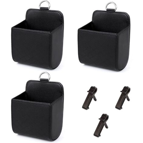 Ahlsen Caja de almacenamiento para automóvil, paquete de 3, caja de salida de aire multifuncional, caja de almacenamiento interior para automóvil, organizador de almacenamiento con salida de aire con (1/5)