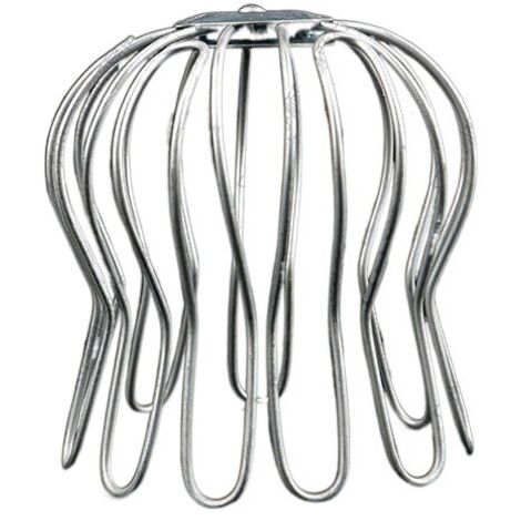 Ahlsen Soporte de alambre galvanizado en caliente (75 mm a 85 mm ⌀) – filtro de canalón – filtro protector de hojas (juego de 4)