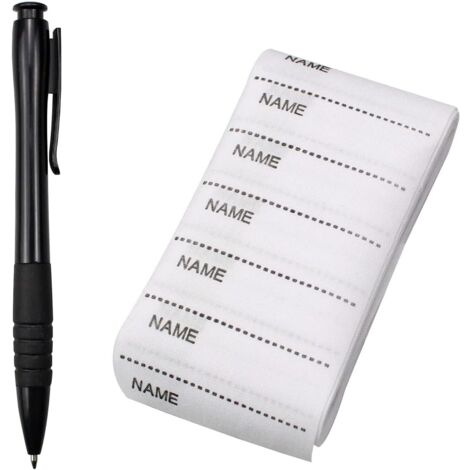 Ahlsen Paquete de 200 etiquetas termoadhesivas para ropa, etiquetas de tela, etiquetas escolares, etiquetas para nombres, etiquetas personalizadas para fijar a la plancha, para guardería y escuela (1/5)