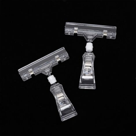 HOODANCOS Clips Giratorios Para Etiquetas De Precio, Clips De Exhibición De Mercancías Para Señalización, Etiquetas De Nombre, Carteles Y Etiquetas, Fáciles De Instalar Para Tiendas Minoristas Y