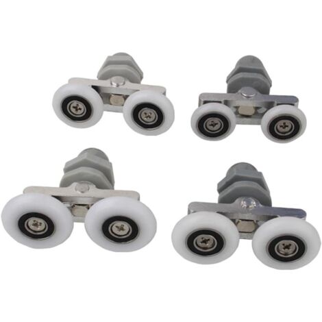 Ahlsen Pieza de ruedas para puerta de ducha, polea de baño antigua arqueada para puerta corredera de baño de 27mm (1/5)