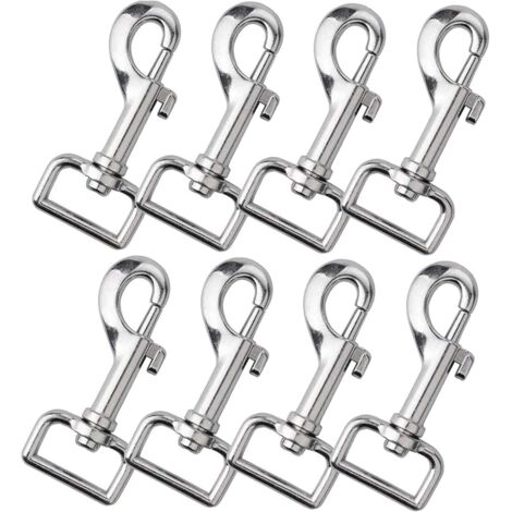 Ahlsen Gancho de mosquetón con ojal giratorio, Clips de gatillo giratorios, Clip de gancho de gatillo para cadena de mascota, llavero, mochila (1/5)