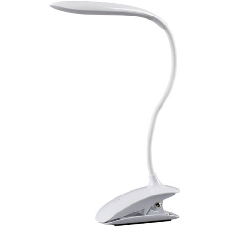 Ahlsen Lámpara con Clip para lectura, lámpara de escritorio de 16 LED, 3 modos de brillo ajustables por tacto, lámpara con Clip Flexible para leer libros, 1 ud. (1/4)