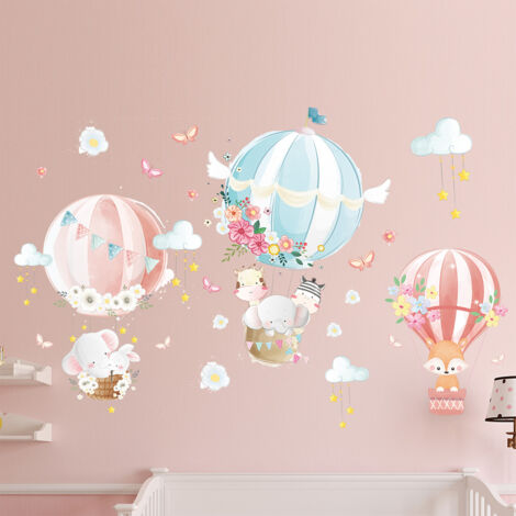 Ahlsen Adhesivo de pared decorativo “Globo aerostático” para la habitación de los niños (1/5)