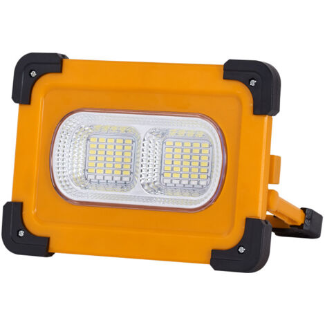 Foco LED recargable para obra, 80 W, 5000 lm, portátil, ligero, para emergencias en caso de avería, muy brillante, para garaje, camping, terraza.