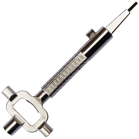 Ahlsen Llave de construcción, llave cuadrada, llave universal, con escala de medición de longitud del cilindro (1/4)