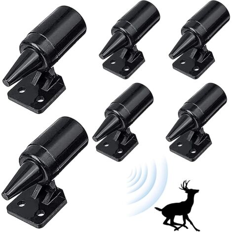 Ahlsen Silbato de venado para coche de 6 uds, dispositivo de alerta de vida silvestre, advertencia de silbato de venado, silbato ultrasónico antisalvaje (1/5)