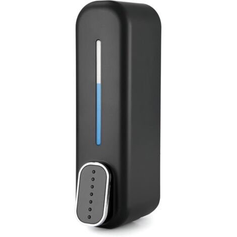 Ahlsen Dispensador de jabón de pared - 350 ml - Baño Cocina Oficina Negro (1/5)
