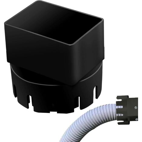 Ahlsen Adaptador universal de bajante a drenaje, adaptador de drenaje redondo a cuadrado