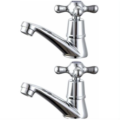 Ahlsen Par de grifos de lavabo de baño frío y caliente. (1/5)