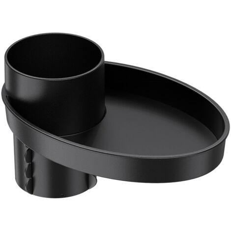 Ahlsen Bandeja para refrigerios con portavasos para asiento de automóvil, bandeja para asiento de automóvil giratoria de 360 ° con base extensible, bandeja para refrigerios para asiento de automóvil, (1/5)