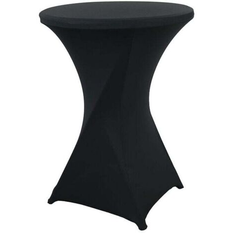 Ahlsen Mantel para mesa de bistró - Mange Debout - Decoración de cóctel - Spandex elástico (negro), 60 cm × 110 cm (1/5)