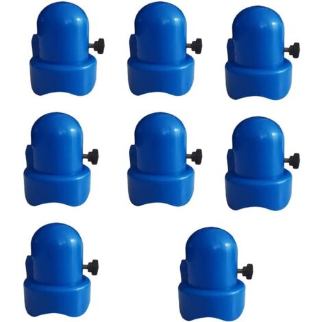 Ahlsen Tapas finales para postes de red de trampolín Ø 38 mm accesorios de trampolín con tornillos azul 8 piezas (1/5)